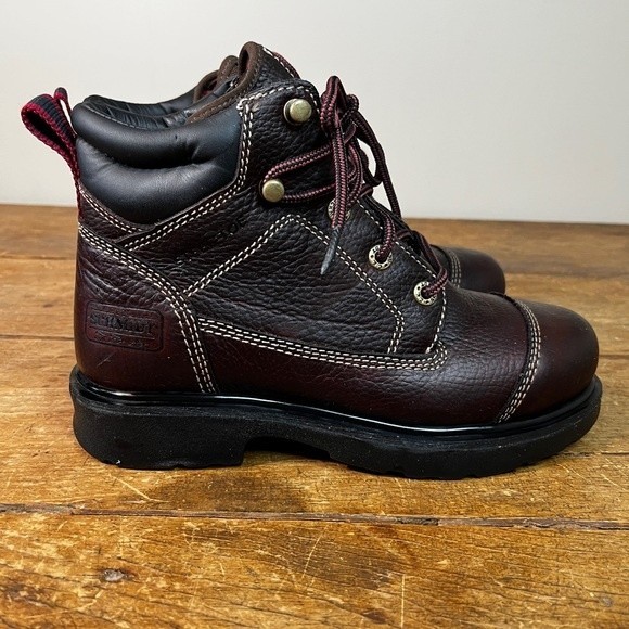 Schmidt Women’s Leather lace up steel toe safety boots size 6M - Picture 3 of 14